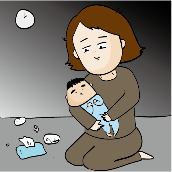 出産後は無気力でなくなり、赤ちゃんの寝かしつけなど大変
