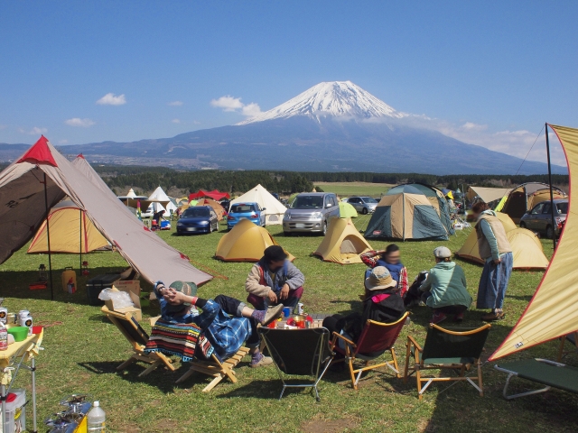 富士山で親子キャンプ